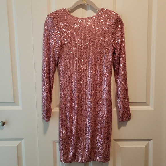 KAOS Mini Party Dress in Pink Sequins Size US 8 EU 38 - Picture 2 of 12